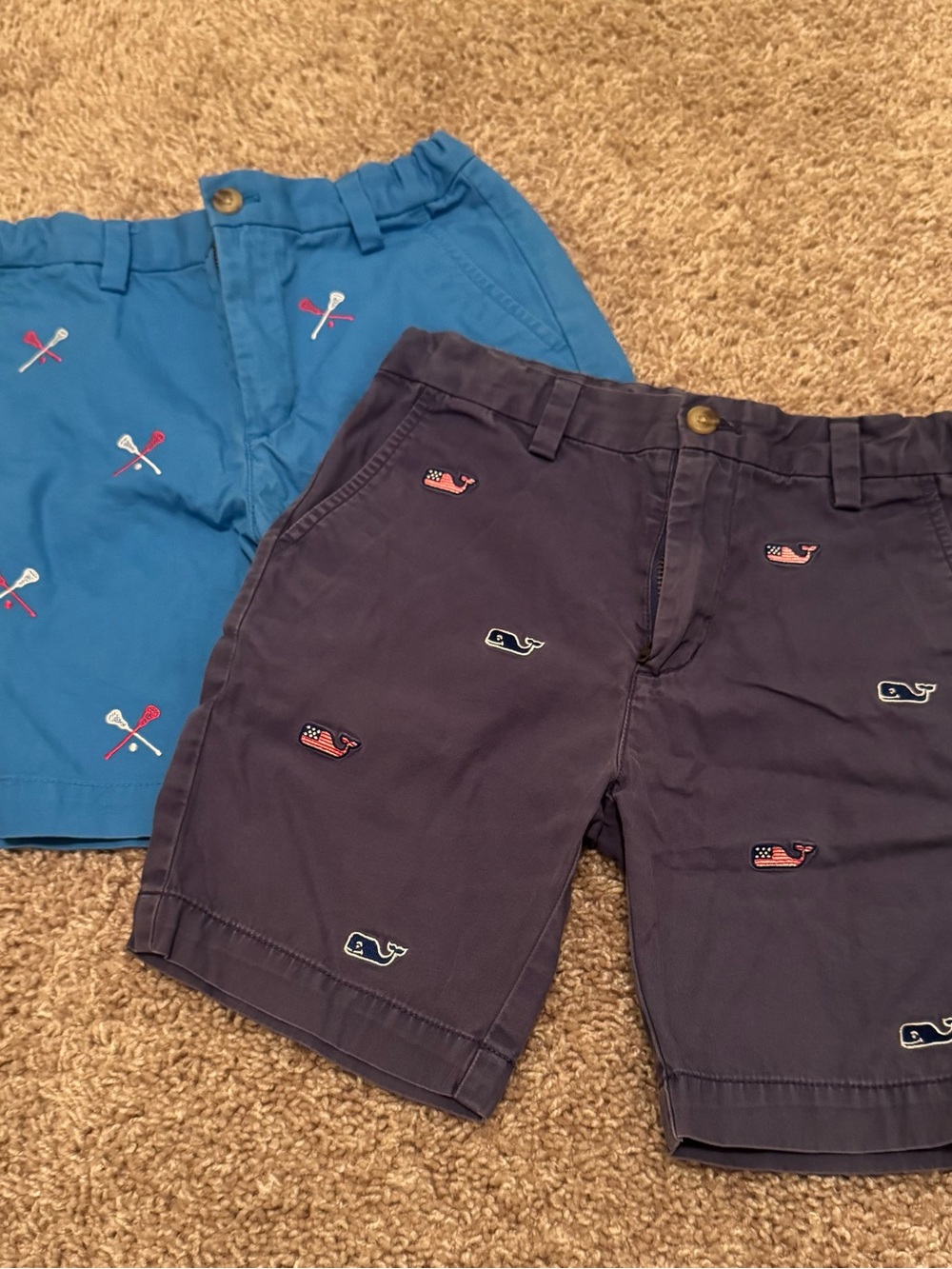 Embroidered Boy’s Shorts - Navy and Blue